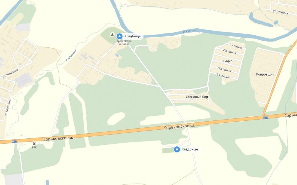 Схема кладбища Сосновый бор (Обуховское новое кладбище) фото