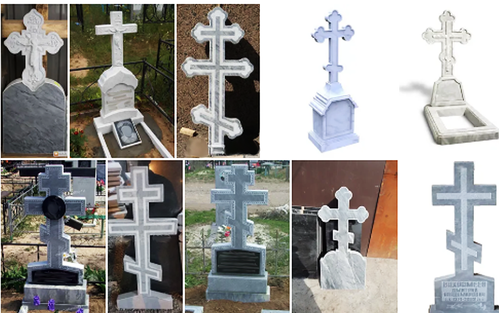 Варианты крестов из мрамора