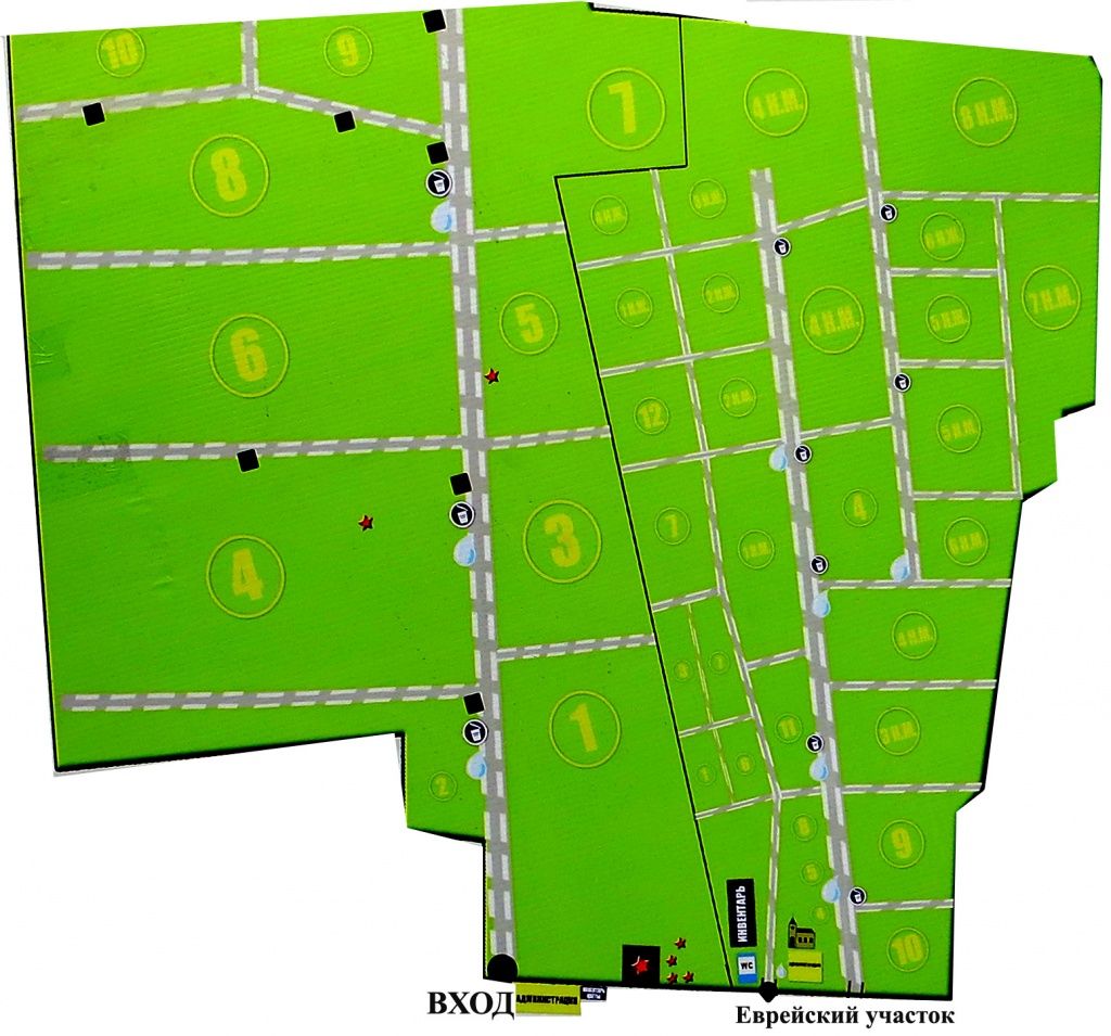 Схема Малаховского кладбища