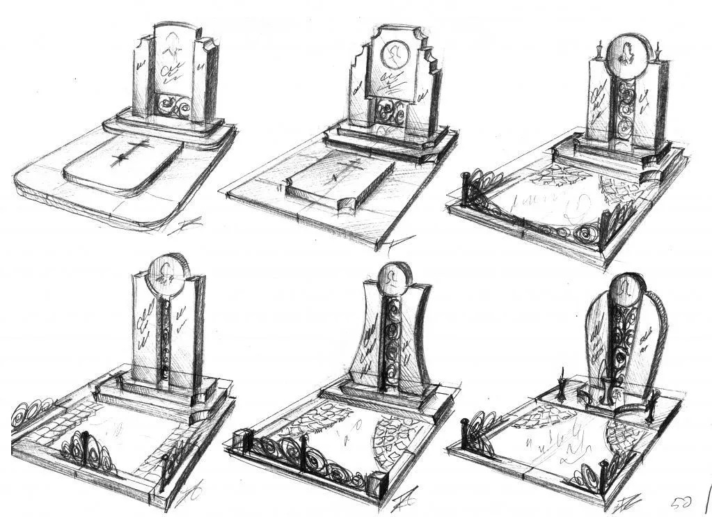 чертежи памятников