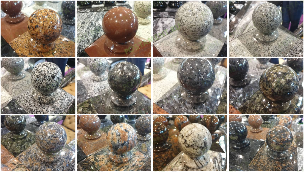 Каталог шаров из гранита