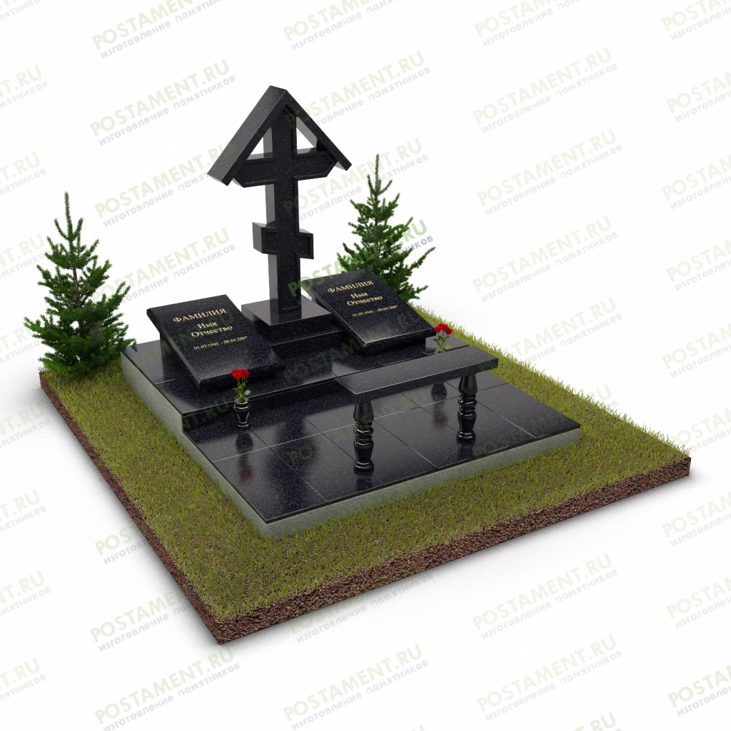 Старообрядческий крест на могилу Старообрядческий крест на могилу из гранита