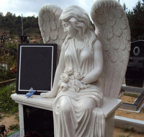 Мраморный ангел дорогой на могилу