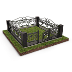 Цоколь с оградой на могилу 22164