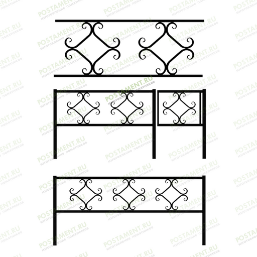 Ограда с орнаментом в форме ромбов 32013