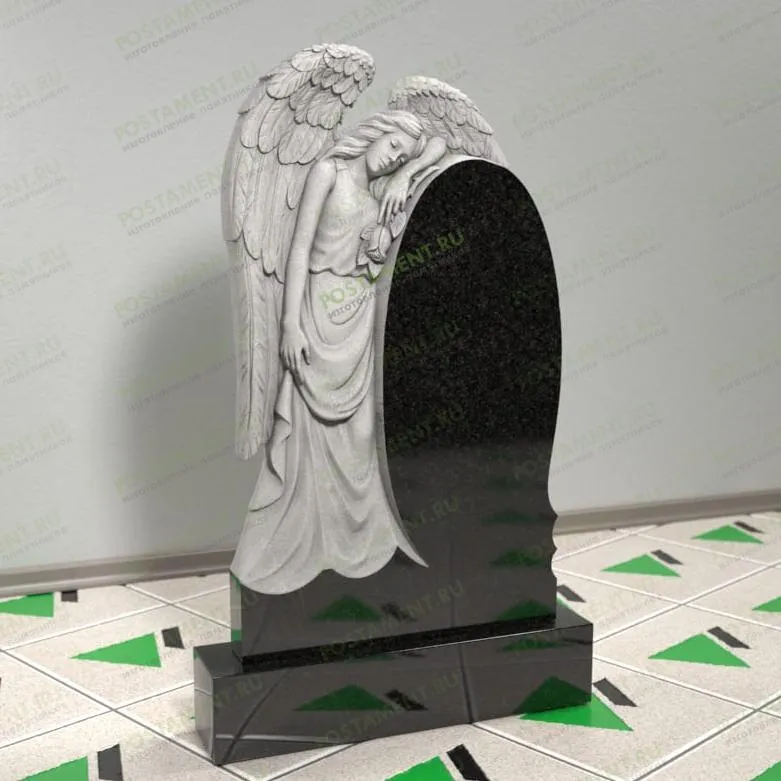 Памятник скорбящий ангел на могилу 14330