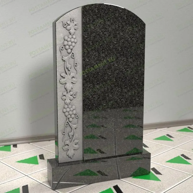 Памятник с виноградной ветвью на могилу