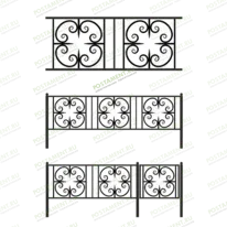 Ограда с коваными элементами 31013