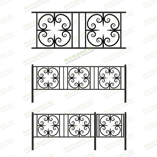 Ритуальная оградка в форме 31013