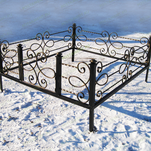 Кованая ограда на могилу 34027