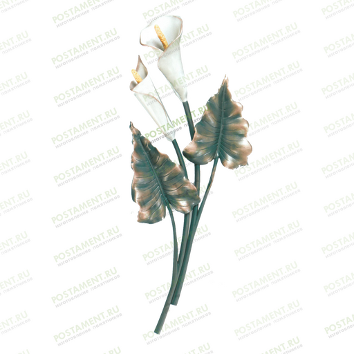 Каллы из бронза на памятнике 82057