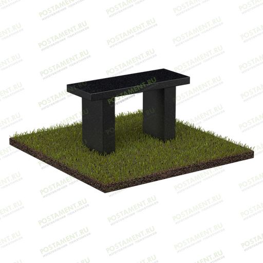Гранитная ритуальная скамейка фото 51113