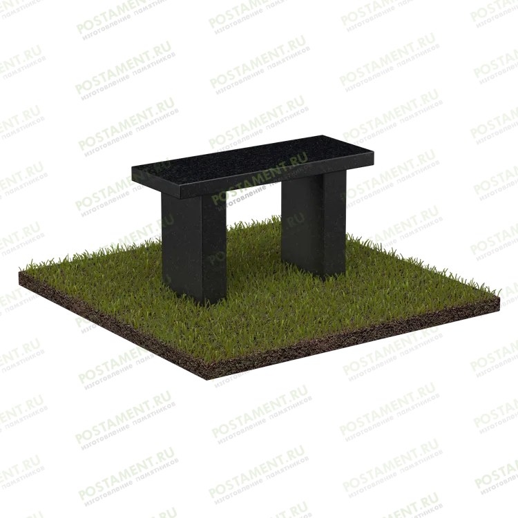 Гранитная ритуальная скамейка фото 51113