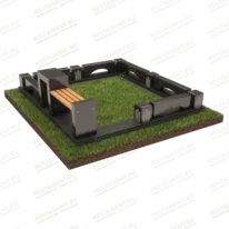 Цоколь со столиком и лавкой 22147