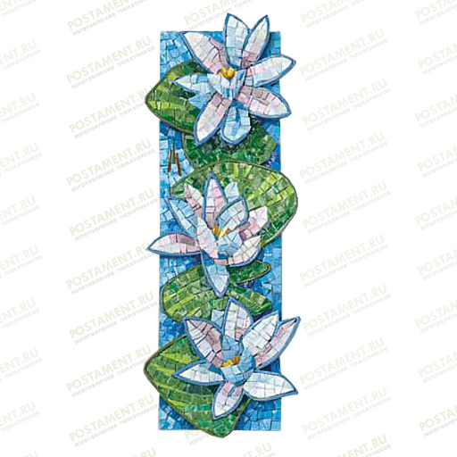 Мозаика на памятник с лилиями