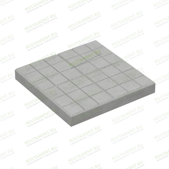 Благоустройство могилы серой плиткой 60010