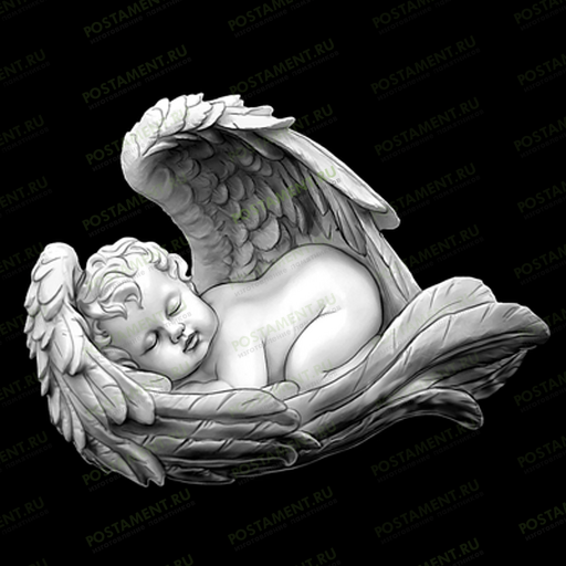 Спящий ангелок на памятник гравировка