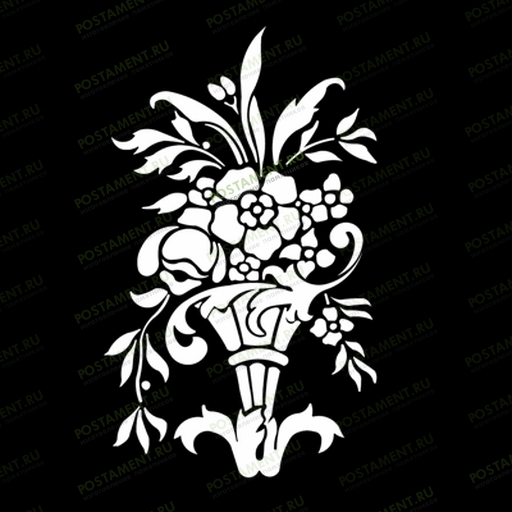 Орнамент ваза с цветами на памятник 96031