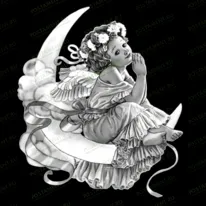 Ангелочек на луне 94003