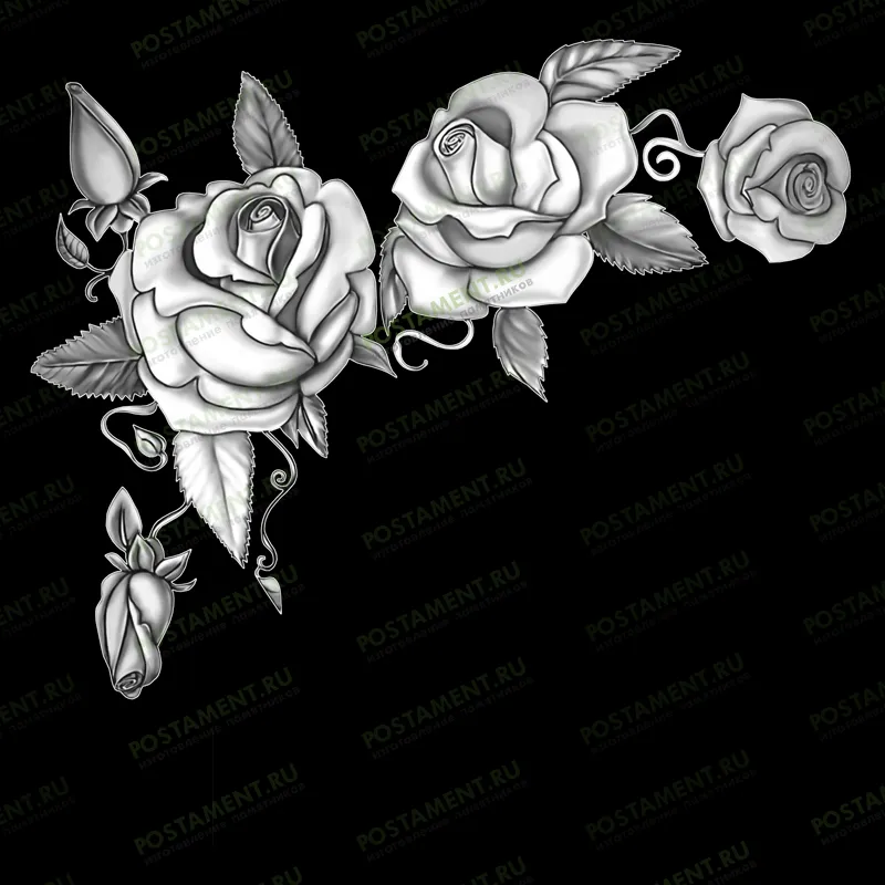 розочки уголок на памятник 96055