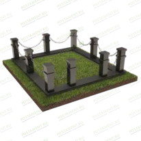 Ограда столбики с цепью 22116