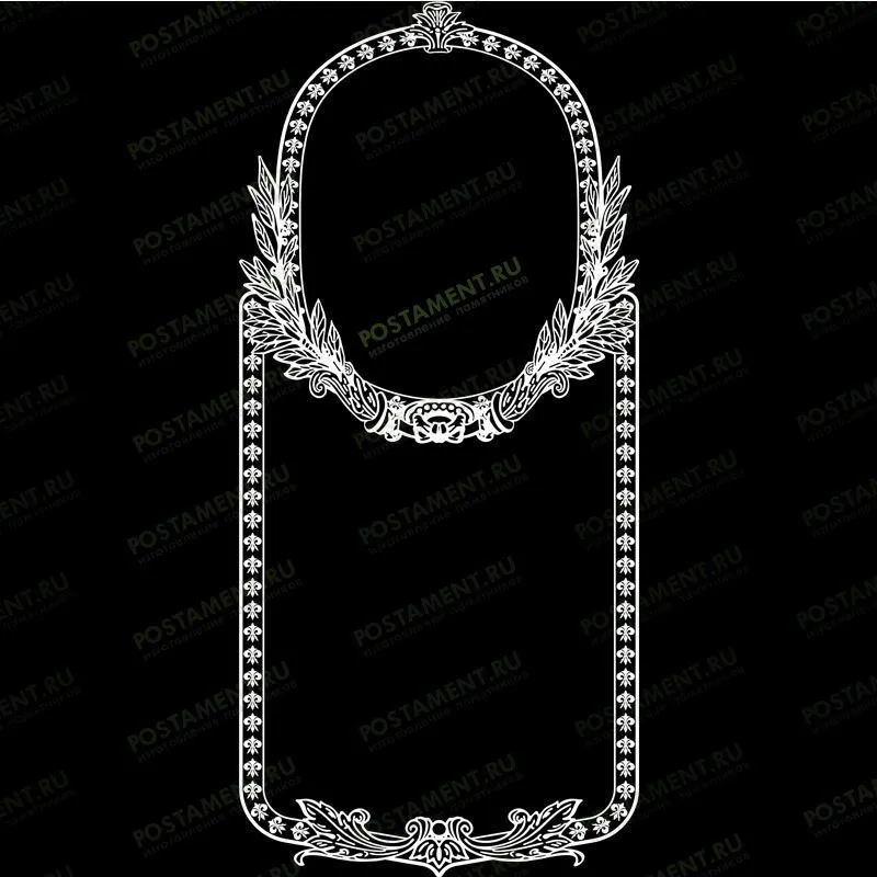 Рамка на памятник гравировка 91235