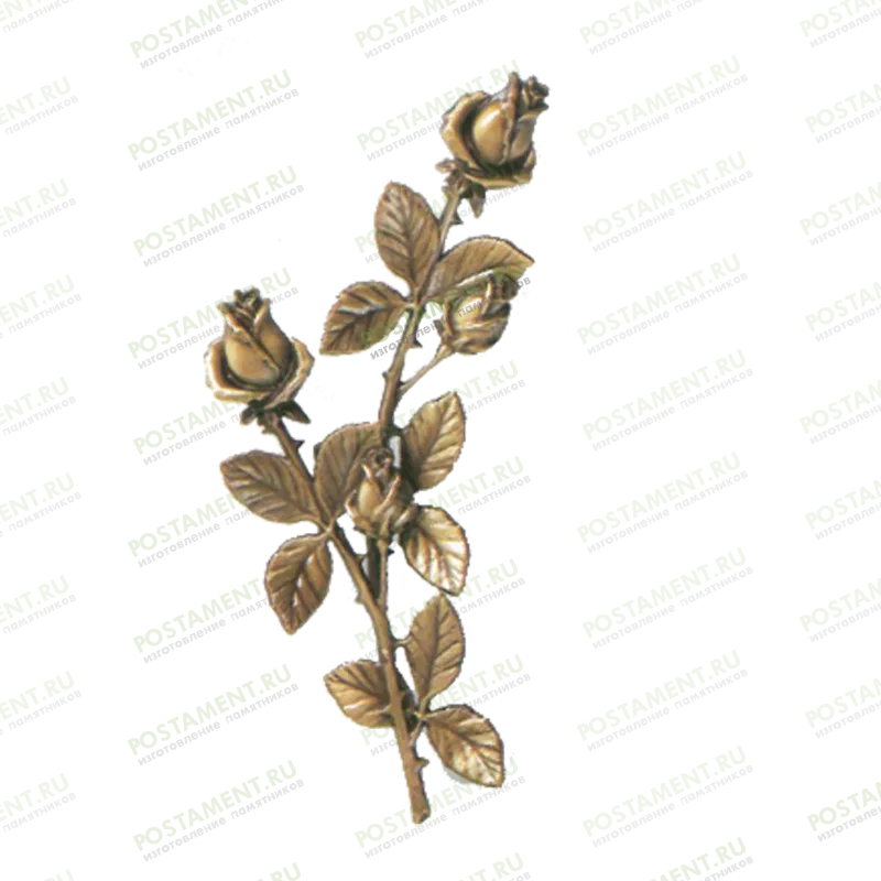 Розочка на памятник из бронзы 82051