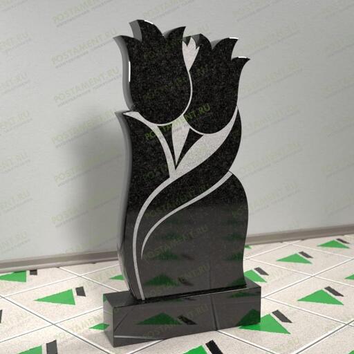 Памятник 2 тюльпана на могилу