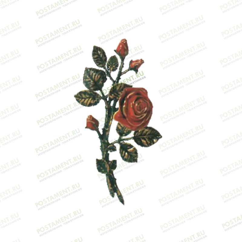 Розочка на памятник из бронзы 82041