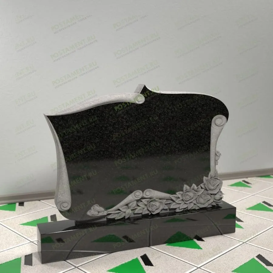 Памятник с розами 17654