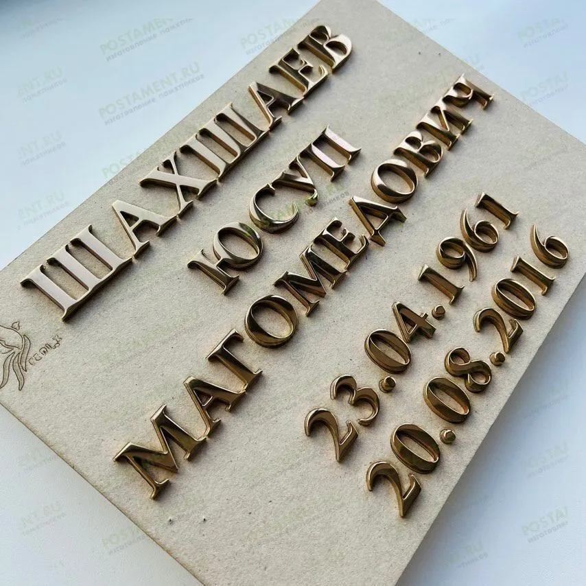 Буквы из нержавеющей стали медные 81917