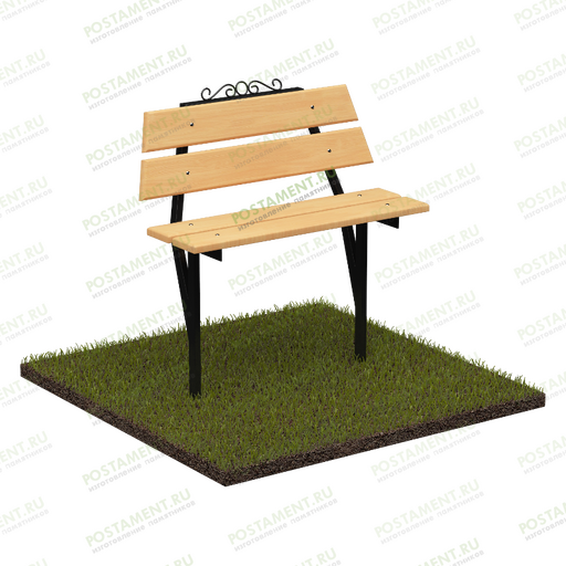 Лавочка на могилу со спинкой 50104