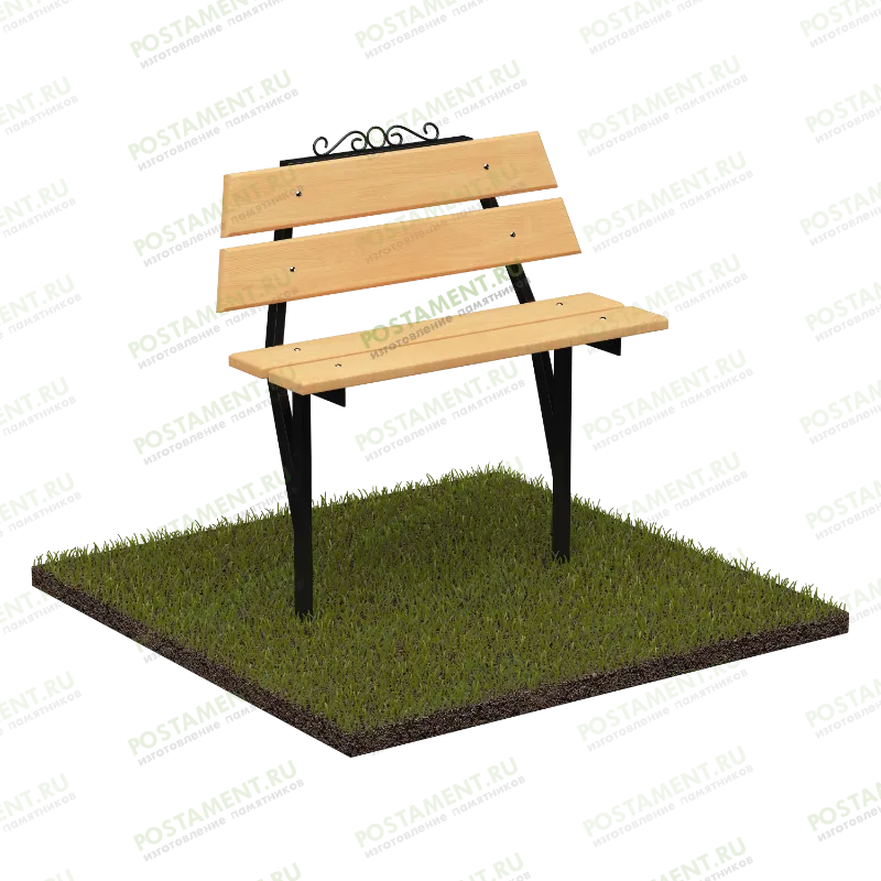 Лавочка на могилу со спинкой 50104