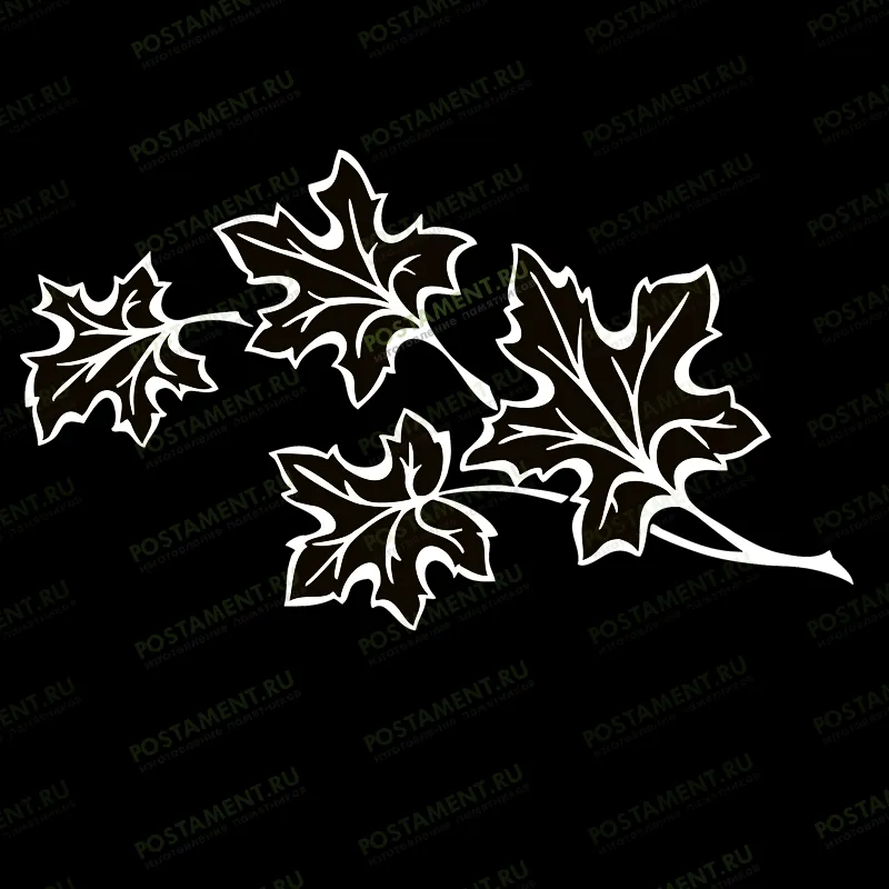 кленовые листики на памятник