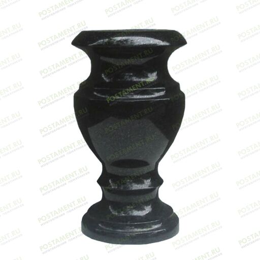 Ваза из чёрного гранита 41010