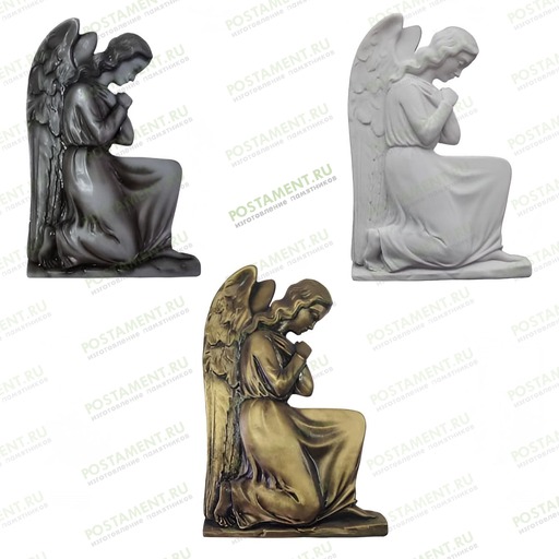 Ангел молящийся на памятник из акрила барельеф 82236