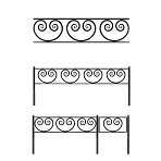 Ограда с коваными элементами 31007