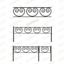 Ограда с коваными элементами 31007