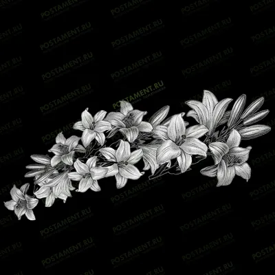 Букет лилий на памятник 91045