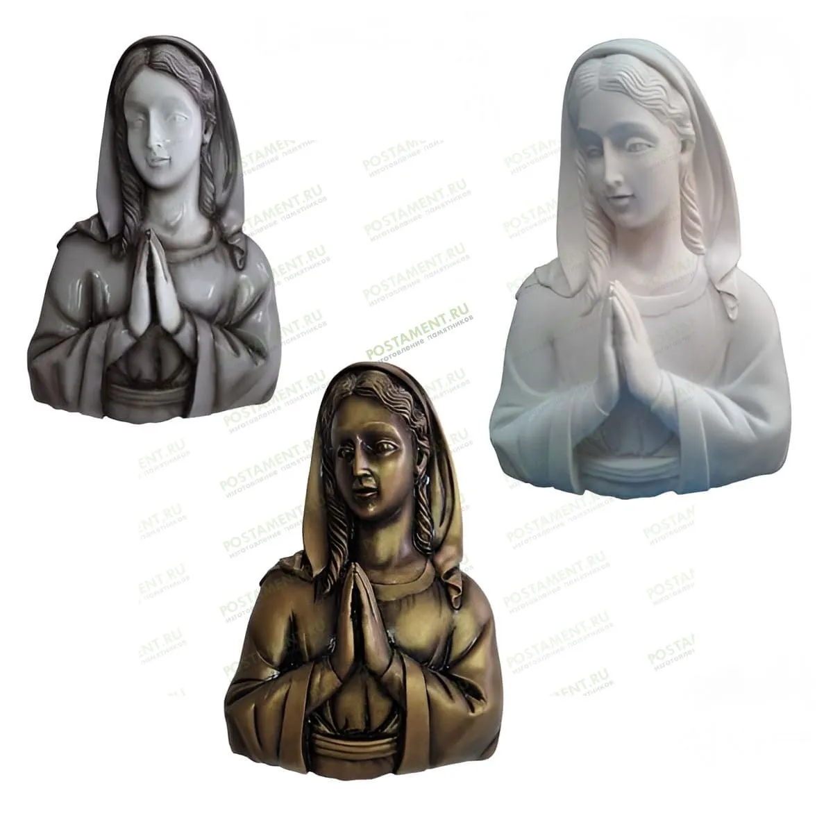Дева молящаяся барельеф на памятник акрил 82229
