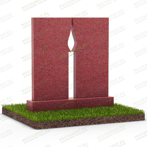 Памятник со свечой семейный