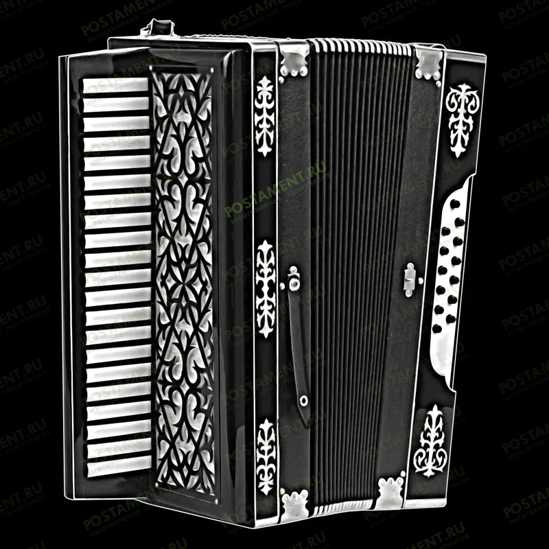 Гармонь на памятник из гранита