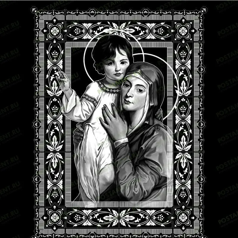 Икона Богородица с младенцем на памятник
