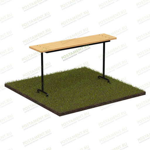 Классическая скамейка без спинки на кладбище 50103