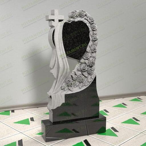 Памятник с сердцем на могилу 12682