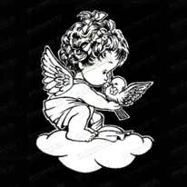 Ангел с птичкой 94043