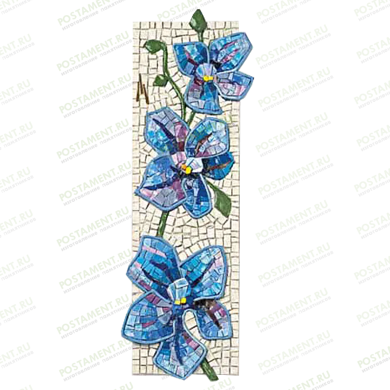 Мозаика на памятник с цветами