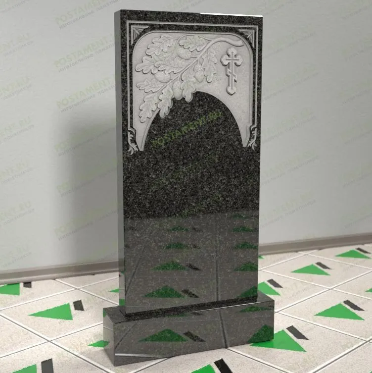 Памятник с дубовыми листьями на могилу 12108