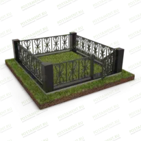 Цокольное ограждение на могилу 22163