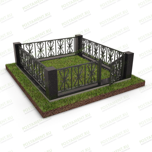 Цокольное ограждение на могилу 22163